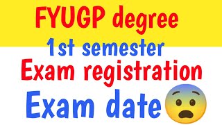 fyugp degree first semester exam registration amp Exam date kerala university asmedia [upl. by Qahsi]