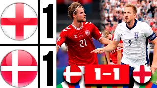 Denmark 11 England EURO 2024  Extended Highlights  Harry Kane Goal  hjulmand goal [upl. by Asyle]