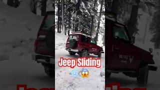 What Should You Do If The Car Starts Sliding On Snow ❄️  Jeep Sliding Down Snowy [upl. by Narej]