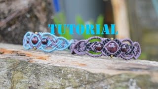 Tutorial de brazalete en macrame FACIL [upl. by Anerac965]