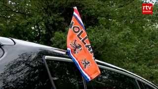 Oranjefans uit Drenthe naar Oekraïne [upl. by Einnoc]