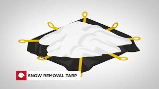 Snow Removal Tarp to Quickly and Efficiently Clear Snow on the Jobsite [upl. by Fiester]