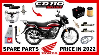 Honda CD 110 Deluxe Spare Parts Price List  Honda Dream Neo Spare Parts Prices 🔥 [upl. by Lion]