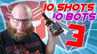 10 Shots 10 Bots Threevenge Transformers toy review challenge [upl. by Tracey]