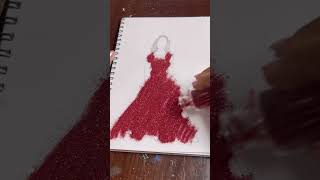 Glitter dress♥️♥️🎨 glitter dress dressdrawingeasy [upl. by Lianne]