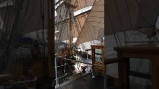 Square rigger going upwind in heavy winds [upl. by Blase]