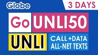 How to Register Globe GoUNLI50  3 Days Promo Validity [upl. by Theresina]