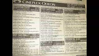 Cineplex Odeon Theatres Listings  March 1995 Houston [upl. by Magdala]