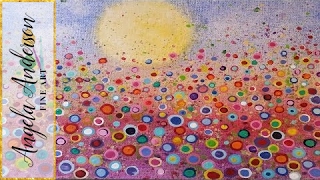 Floral Landscape Acrylic Painting Tutorial Yvonne Coomber Inspired  Free Lesson for All Ages [upl. by Marcia]