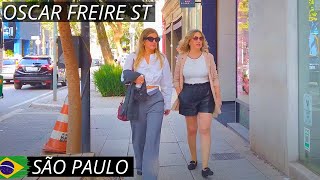 🇧🇷 Caminhando na Rua Oscar Freire 2024 🇧🇷 São Paulo Brasil【4K UHD 】walk tour in 4k [upl. by Pillihpnhoj]