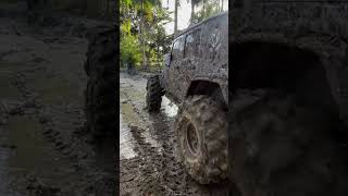 Bloqueando hasta la goma de repuesto automobile offroad mud jeep jk [upl. by Chui120]