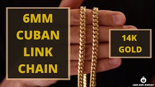 14k Gold 6mm Cuban Link Chain Review [upl. by Araiek]