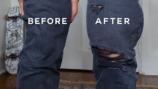 How to Make Ripped Jeans [upl. by Noonan206]