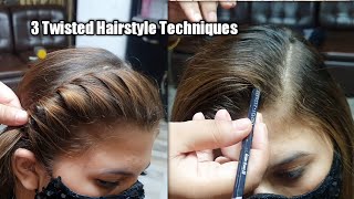 Easy Twist Hairstyle For Party  Party Hairstyle For Open Hair [upl. by Den]