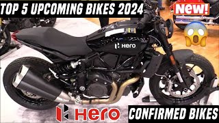 Top 5 Hero Upcoming Bikes In India 2024  Most Awaited Upcoming Hero Bikes 20242024 Bikes India [upl. by Nodle]