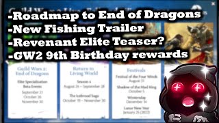 GW2  Roadmap to EoD New Trailer 9th Birthday Rewards Rev Teaser  August 24th 2021 News [upl. by Ahtael]