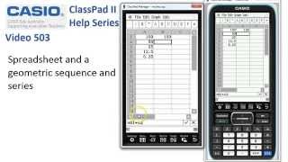 ClassPad Help 503  Geometric Sequence [upl. by Sidnac429]