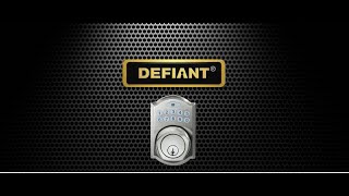 Defiant Spin 2 Lock Electronic Deadbolt Programming [upl. by Nahtanha]