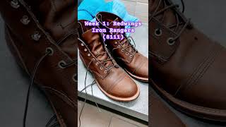 Red Wings Iron Rangers 8111 week 1 ironrangers redwings boots [upl. by Aittam]