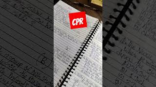 CPR Notes cpr cardiopulmonaryresuscitation resuscitation bls acls nursingprofession ytshorts [upl. by Lertnom965]