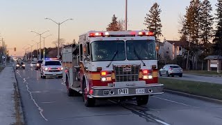 Structure Fire Response  Ottawa Fire Responding  Spare P41 DC40 [upl. by Akerdna]