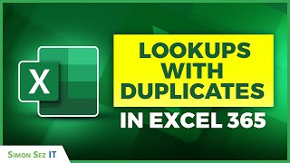 How to do Lookups with Duplicates in Excel 365 [upl. by Acirretahs]