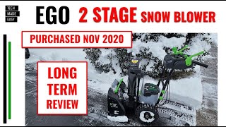 LONG TERM REVIEW EGO 2 Stage Snow Blower SNT2400 SNT2405 SNT2406 [upl. by Aluk]