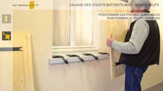 Calage dun volet bois sur gond neuf par surmesureprofr [upl. by Dorrehs687]