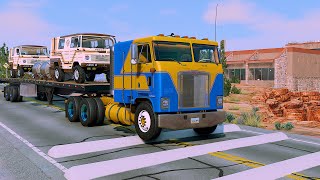 Trucks and Cars vs speed bumps  BeamNG Drive 118 [upl. by Schreib]