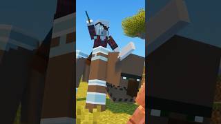 The Pillagers came to attack…shortsminecraft [upl. by Ahsym]