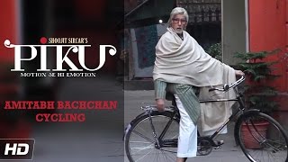 Amitabh Bachchan’s Cycling Video  Piku – In Cinemas Now [upl. by Lleynod]