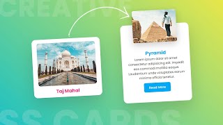 CSS Animated Responsive Cards Hover Effects  Html amp CSS Only [upl. by Trisa97]