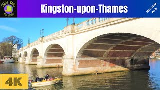 London walk KingstonuponThames Market Place Bentall Centre Kingston Riverside to Half Mile Tree [upl. by Selma]