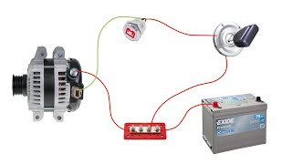 how to Connection 3 pin alternator  how to wire 3 pin alternator  how to wiring 3 pin alternator [upl. by Akinehc902]