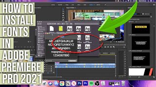 How To Install Fonts Into Premiere Pro CC  Adobe Premiere Pro CC Tutorial 2021 [upl. by Shannah]