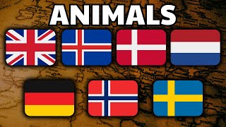 Animals  GERMANIC Languages COMPARISON [upl. by Ylsew553]