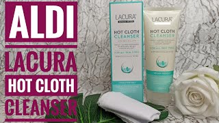 ALDI LACURA HOT CLOTH CLEANSER Product review and Trial [upl. by Aynik54]