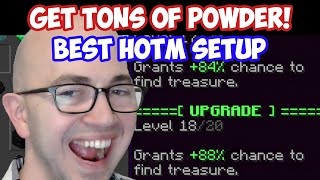 Best HOTM Setup for Powder Chest Grinding  Hypixel Skyblock [upl. by Ayal136]