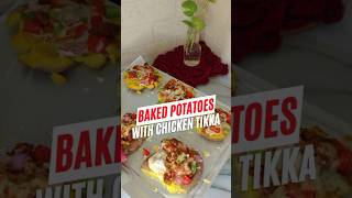 Baked Potatoes With Chicken Tikka bakedpotatoes short [upl. by Aurelius]