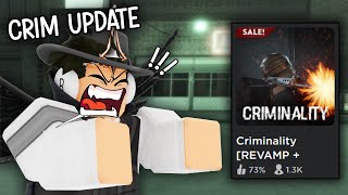 Criminality FINALLY Got an Update Roblox Criminality [upl. by Hyozo]