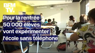 Dès la rentrée 50000 élèves vont expérimenter lécole sans téléphone [upl. by Assenna]