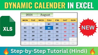 How to Create a Dynamic Calendar in Excel  No VBA exceltutorial excel [upl. by Anaicul]