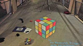 3D Rubiks Cube Chalk Drawing [upl. by Nadaha]