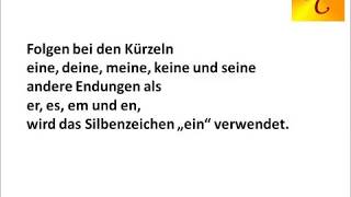 Stenografie lernen  Kürzel 1  eine deine meine keine seine  Dominique Clarier [upl. by Sammer]