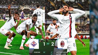 Fiorentina vs Ac Milan 12 serie a highlights 2024  Loftus Cheek goal  Rafael Leao goal [upl. by Auberon]