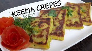 MINCED MUTTON CREPES  KEEMA PANCAKE  KEEMA STUFFED CREPES [upl. by Anaitsirc641]