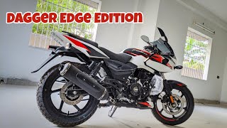 Bajaj Pulsar 220F Dagger Edge Edition 2021 Moon White colour [upl. by Enelhtak]