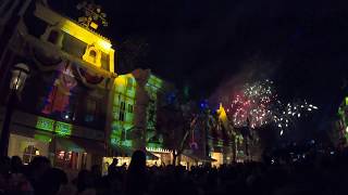 Mickeys Mix Magic with Fireworks 2019  Full Show Main Street Building Projection Perspective [upl. by Deehahs528]