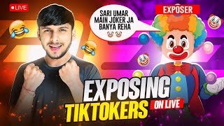 EXPOSING TIKTOKERS ON LIVE 😭🤡 HEADPHONES MUST 🎧 nonstopgaming free fire live [upl. by Ettenav]