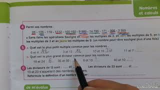 Multiples et Diviseurs p 29 Faire des maths 6ème année primaire [upl. by Kenlee]